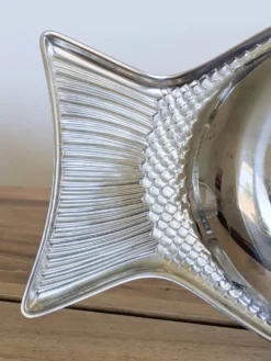 Plateau de service poisson vintage WMF Cromargan, acier inoxydable