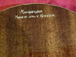 plateau de service rond en marqueterie italienne