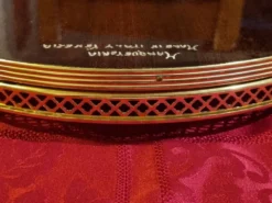 plateau de service rond en marqueterie italienne
