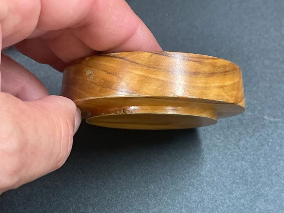 Plateau de service, serviteur vintage en bois d'olivier