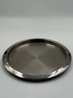 Plateau de service vintage en acier inoxydable