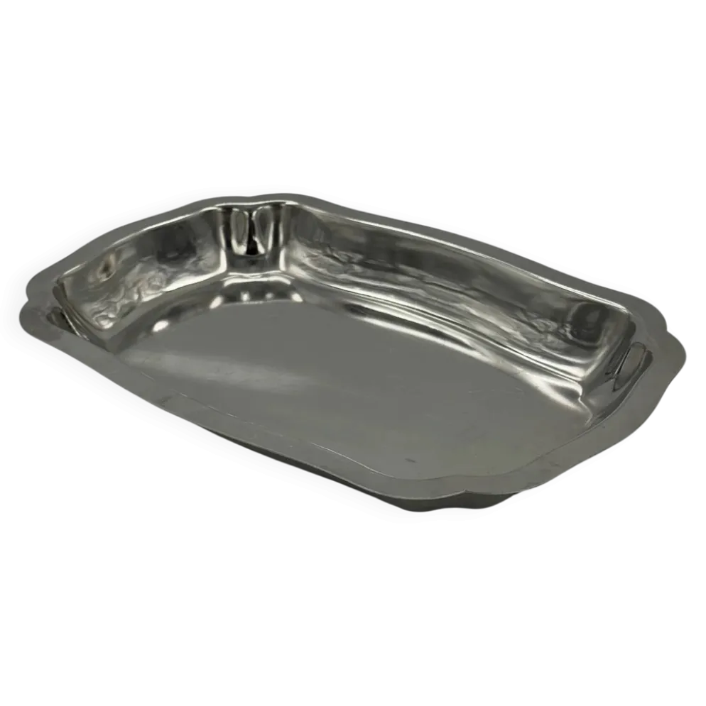 Plateau de service vintage en acier inoxydable