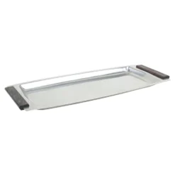 Plateau en acier inoxydable, design danois, années 1970, fabriqué au Danemark