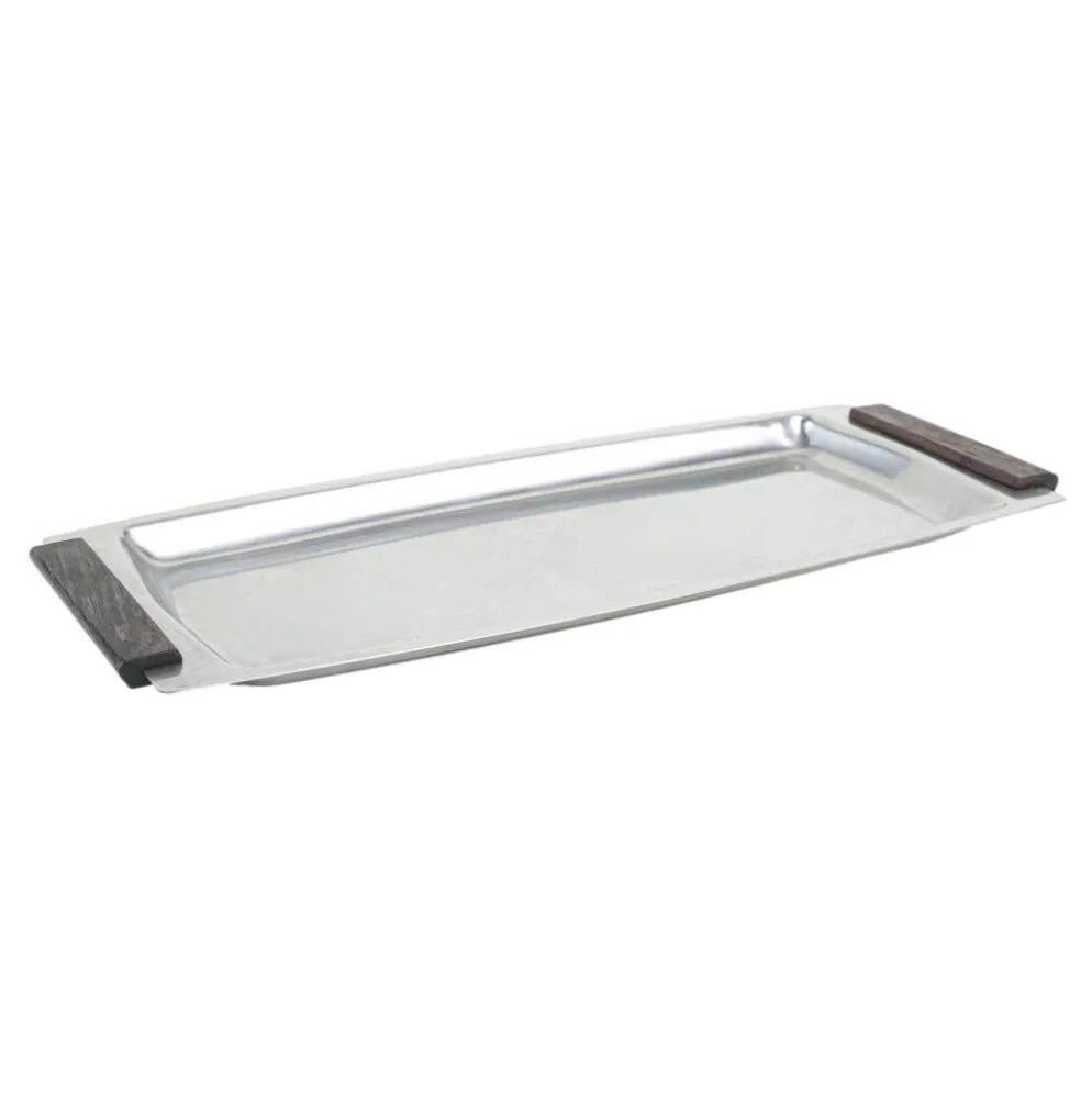 Plateau en acier inoxydable, design danois, années 1970, fabriqué au Danemark