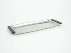Plateau en acier inoxydable, design danois, années 1970, fabriqué au Danemark