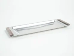 Plateau en acier inoxydable, design danois, années 1970, fabriqué au Danemark