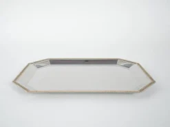 Plateau en acier inoxydable, design italien, années 1970, fabriqué en Italie