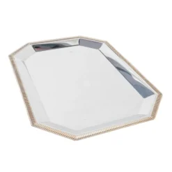 Plateau en acier inoxydable, design italien, années 1970, fabriqué en Italie