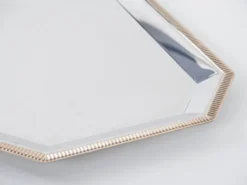 Plateau en acier inoxydable, design italien, années 1970, fabriqué en Italie