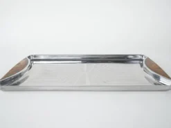 Plateau en acier inoxydable, design allemand, années 1970, fabriqué par GOTTINGHEN