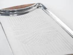 Plateau en acier inoxydable, design allemand, années 1970, fabriqué par GOTTINGHEN