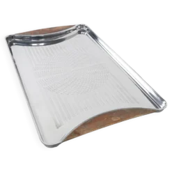 Plateau en acier inoxydable, design allemand, années 1970, fabriqué par GOTTINGHEN