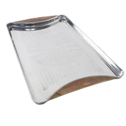 Plateau en acier inoxydable, design allemand, années 1970, fabriqué par GOTTINGHEN