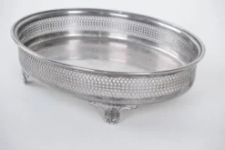 Plateau en argent, design italien, années 1970, fabriqué en Italie