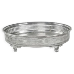Plateau en argent, design italien, années 1970, fabriqué en Italie