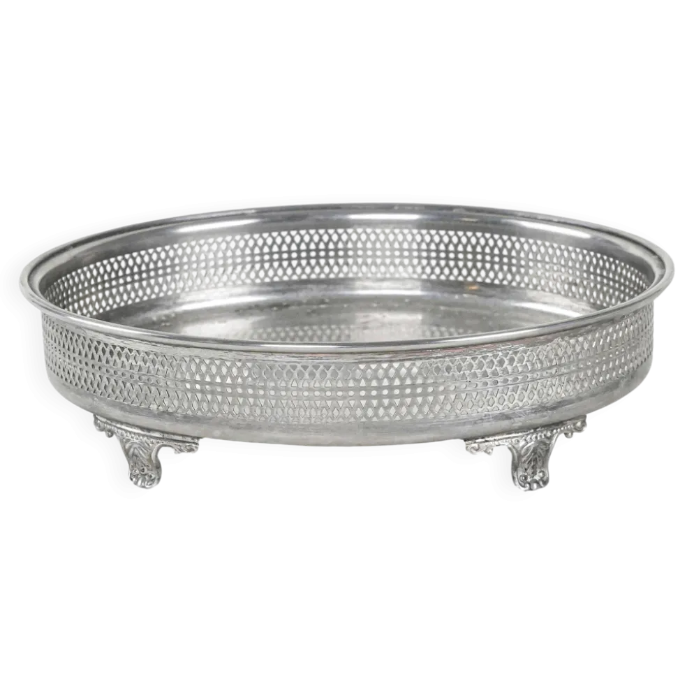 Plateau en argent, design italien, années 1970, fabriqué en Italie