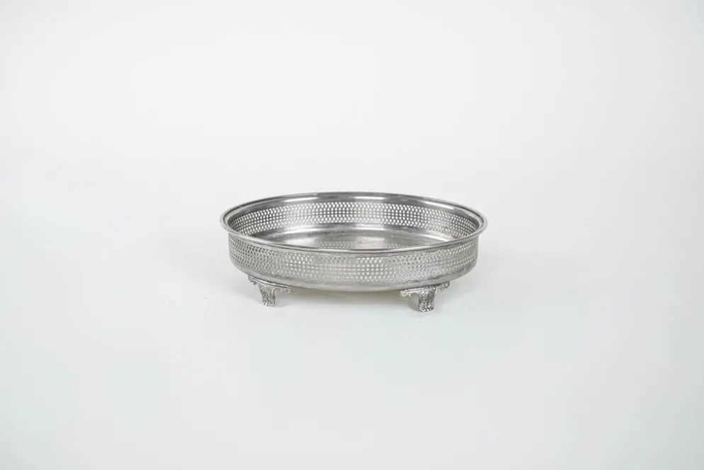 Plateau en argent, design italien, années 1970, fabriqué en Italie