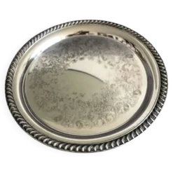 Plateau en argent WM. Rogers diamètre 26 cm comme neuf