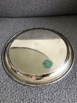 Plateau en argent WM. Rogers diamètre 26 cm comme neuf