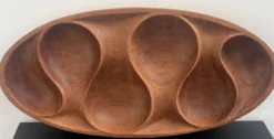 Plateau en Bois de teck Laur Jensen vintage 1960