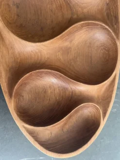 Plateau en Bois de teck Laur Jensen vintage 1960