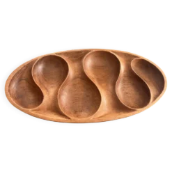 Plateau en Bois de teck Laur Jensen vintage 1960