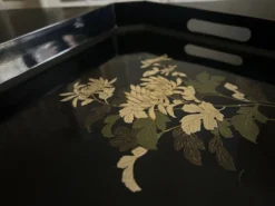 plateau en laque japonaise 1970/1980
