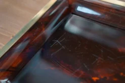 Plateau en Lucite et métal Christian Dior du milieu du siècle - Pièce de créateur des années 1970, France