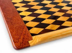 Plateau en marqueterie géométrique fait main, unique en son genre