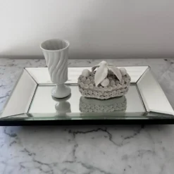 Plateau en miroir biseauté