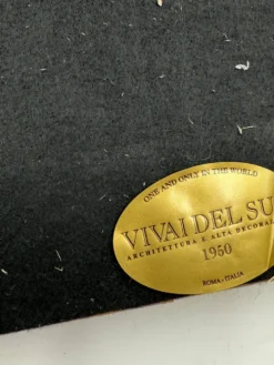 Plateau en osier de style Hollywood Regency, Vivai del Sud Italie vers 1970