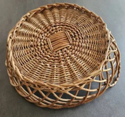 Plateau en rotin tressé : 60's