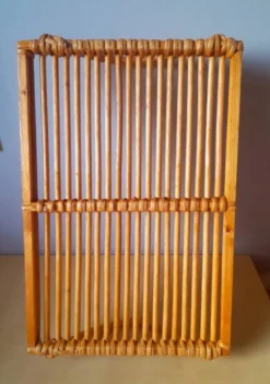 Plateau En Rotin Vintage