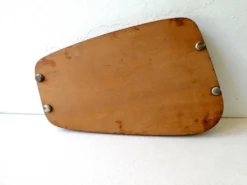 Plateau en teck et verre, scandinave, années 60