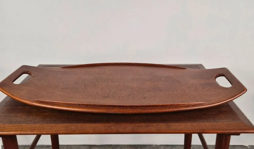 Plateau en teck petit modèle par Jens Quistgaard pour Dansk Designs, Danemark, 1960.