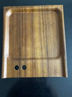plateau en teck scandinave
