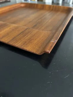 plateau en teck scandinave