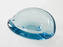 Plateau en verre, design danois, années 1960, fabricant : Holmegaard, designer : Pe