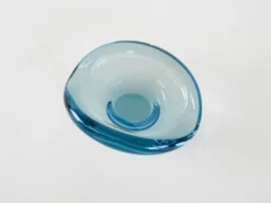 Plateau en verre, design danois, années 1960, fabricant : Holmegaard, designer : Pe