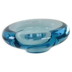 Plateau en verre, design danois, années 1960, fabricant : Holmegaard, designer : Pe