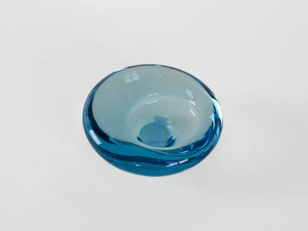 Plateau en verre, design danois, années 1960, fabricant : Holmegaard, designer : Pe