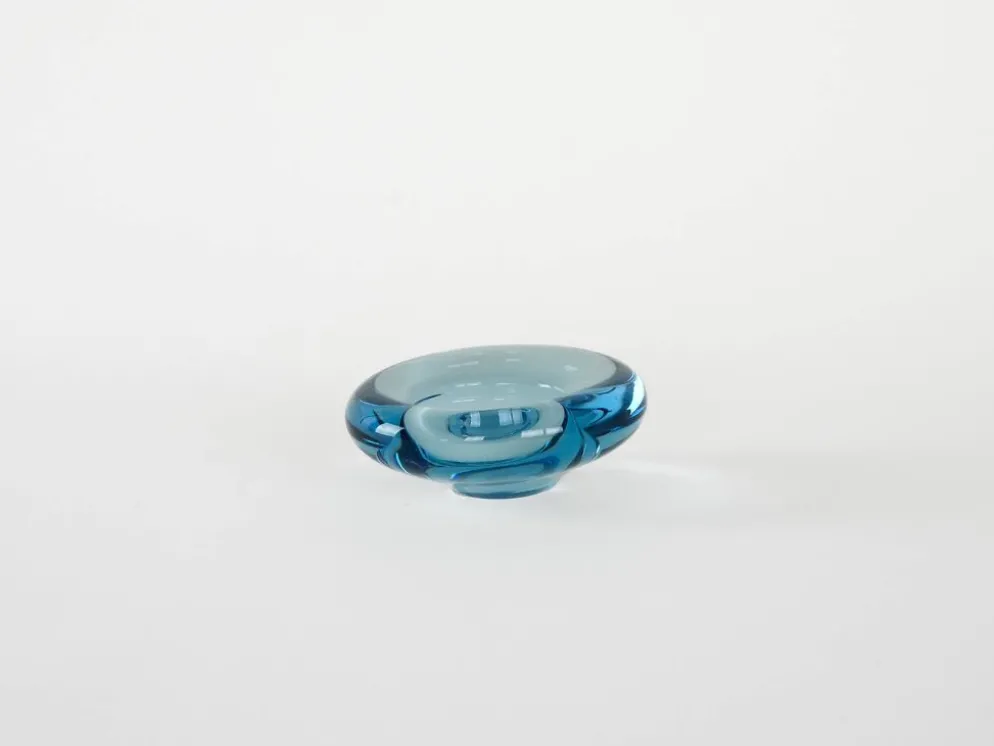 Plateau en verre, design danois, années 1960, fabricant : Holmegaard, designer : Pe
