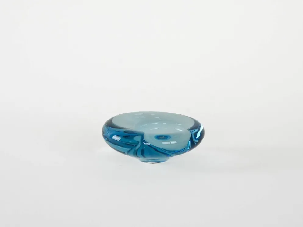 Plateau en verre, design danois, années 1960, fabricant : Holmegaard, designer : Pe