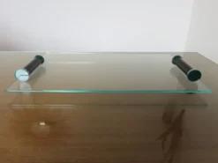 Plateau en verre et polycarbonate années 80 ers Memphis