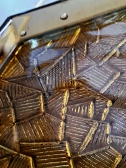 Plateau en verre fumé art déco