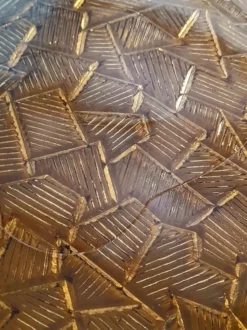 Plateau en verre fumé art déco