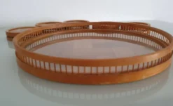Plateau et sous verres en bambou et cannage