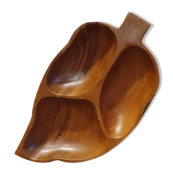 Plateau feuille en bois