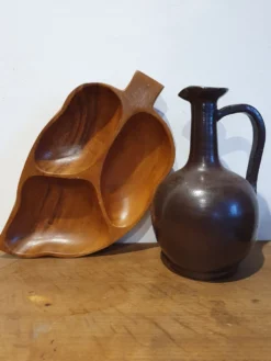 Plateau feuille en bois
