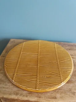 Plateau à fromages Gien décor paille osier